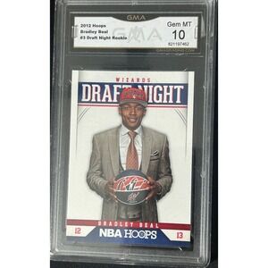 2012 Hoops Bradley Beal‎ 3 Draft Night Rookie Gem MT 10 Graded Basketball Card